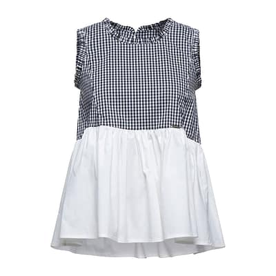 Verysimple • zwart wit geblokte top