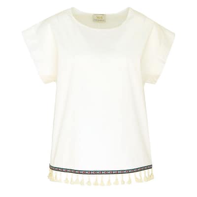 Verysimple • wit shirt met kwastjes