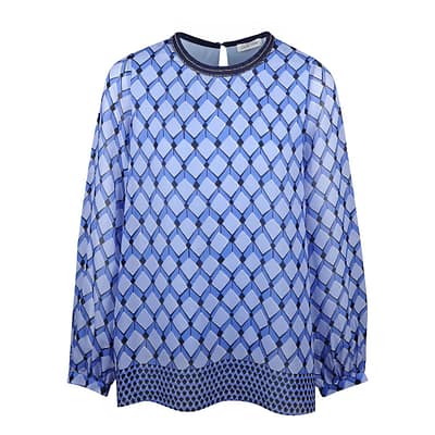 Louis and Mia • blauwe blouse met ruiten