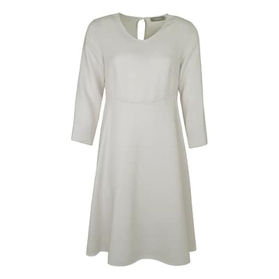 Twinset • licht beige wollen jurk