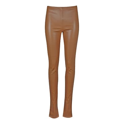 Eight Paris • beige leerlook broek