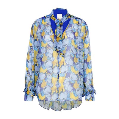 Pinko • blauw gele blouse