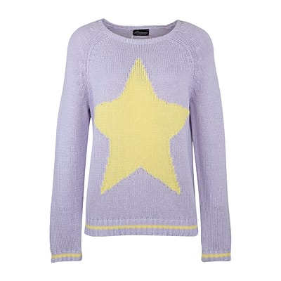 Princess goes Hollywood • lila trui met gele ster