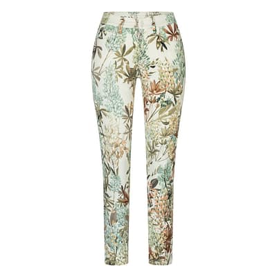 Cambio • Paris Cropped jeans met bloemen print en vlinders