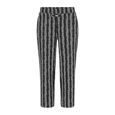 MAC • zwart wit gestreepte EASY CULOTTE broek