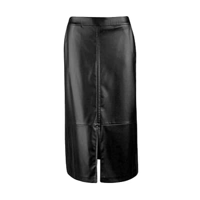 Milano Italy • zwarte faux leather rok