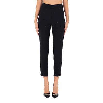 Silvian Heach • zwarte cropped pantalon met steentjes