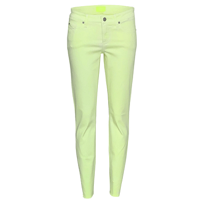 Cambio Jeans • neon gele slim fit jeans Liu