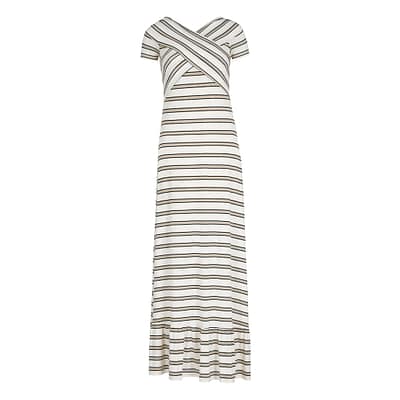 Patrizia Pepe • gestreepte maxi jurk