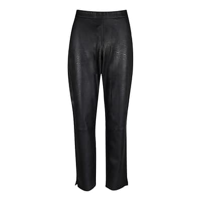 Signe Nature • zwarte leerlook pantalon