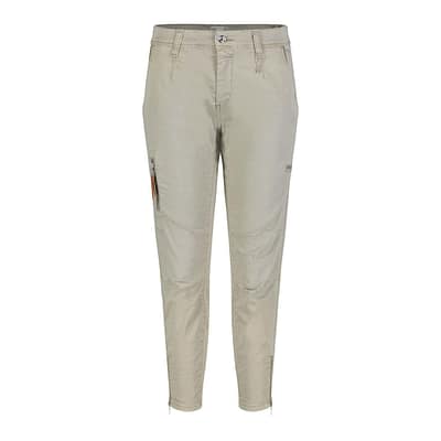 MAC • RICH cargo cotton broek in light vintage green
