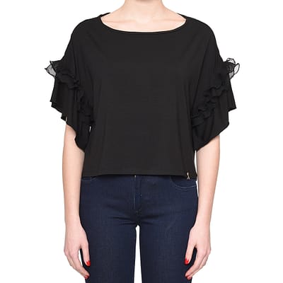 Patrizia Pepe • zwarte top met ruches