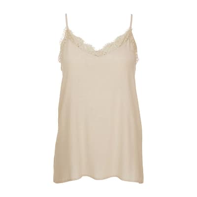 Frogbox • beige top met kant