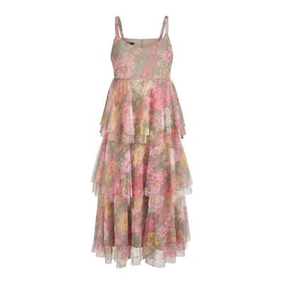 Marc Aurel • midi jurk met bloemen