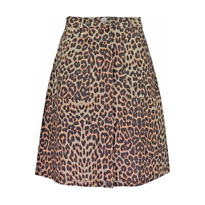 Frogbox • denim rok luipaard