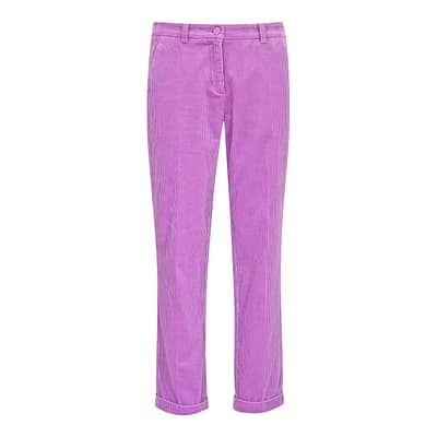 Cambio • lila ribfluwelen pantalon Krystal