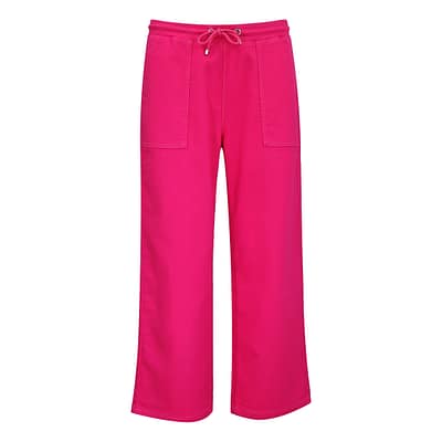 MAC • Culotte casual denim in fuchsia roze