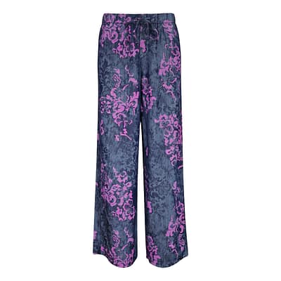 MAC • Wide summer clean broek met bloemen