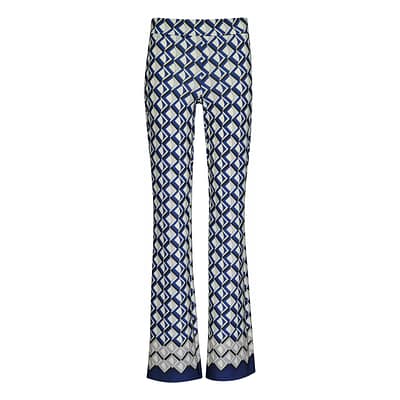 Cambio • flared broek met geo motief