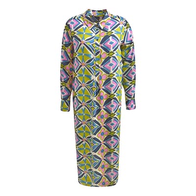 Milano Italy • midi jurk lime print