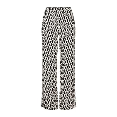 MAC • Chiara pantalon zwart wit geo