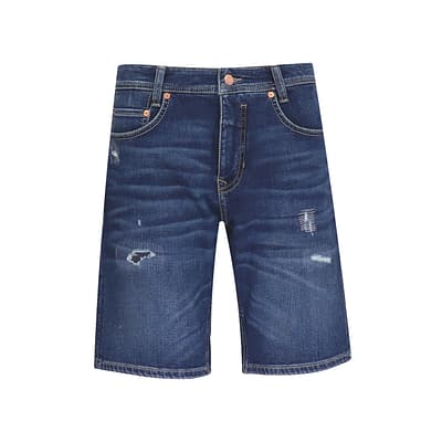 MAC • blauwe Arne Bermuda destroy