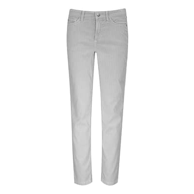 Cambio • grijze velvet 5-pocket broek
