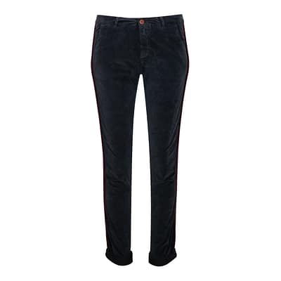 Barb'one • fluwelen chino in antraciet