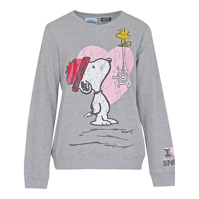 Frogbox • grijze Snoopy I love snow sweater