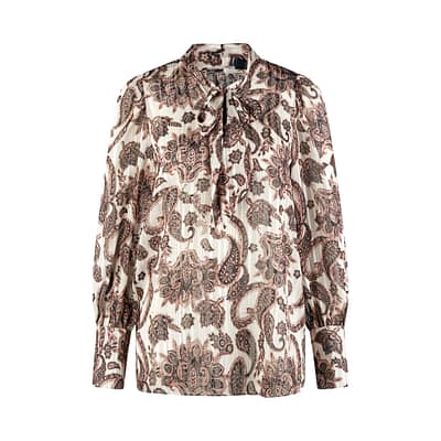 Marc Aurel • bruine paisley blouse