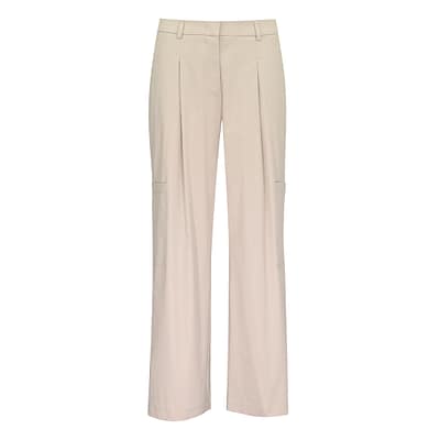 Cambio • wijde cargo pantalon beige