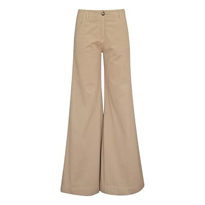 Semicouture • flared pantalon beige