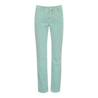 Cambio • groene velvet Piper Cropped broek