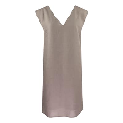 Princess goes Hollywood • linnen jurk in taupe