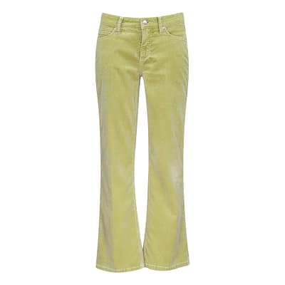 Cambio • groene velvet 5-pocket broek