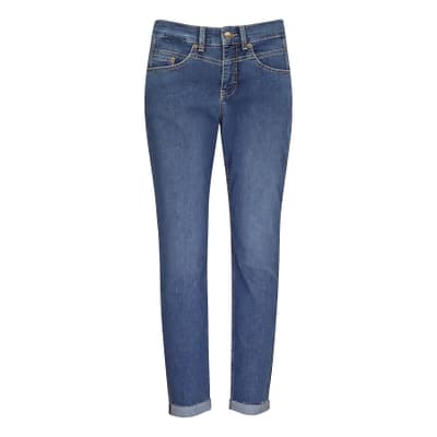 MAC • blauwe Rich cropped fringe jeans