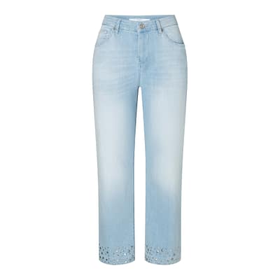 MAC • lichtblauwe Culotte hem glam jeans