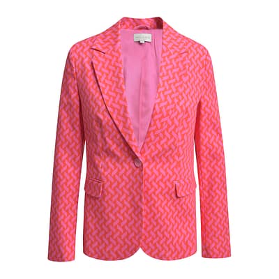 Milano Italy • rood roze blazer poppy print