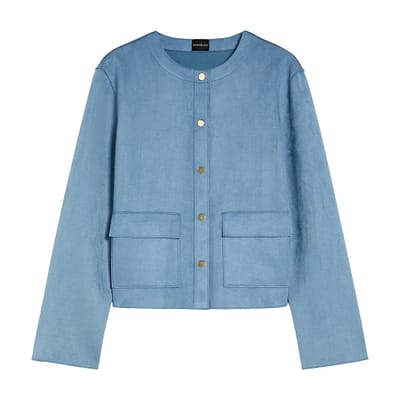 Pennyblack • blauw jasje suèdelook Ardea