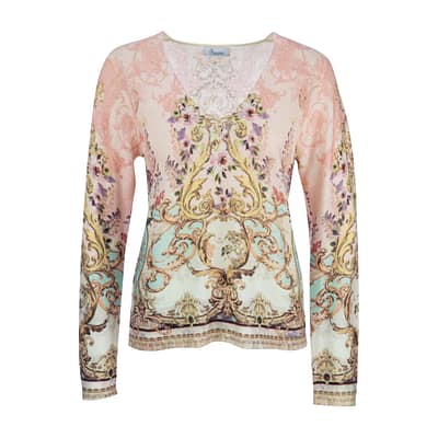 Princess goes Hollywood • roze wollen trui ornament print