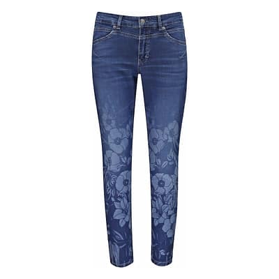 MAC • blauwe Rich Slim 7/8 jeans bloem