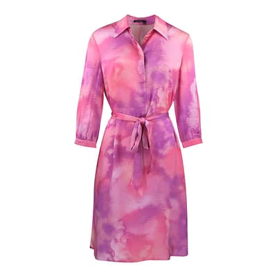 Marc Aurel • roze jurk met abstracte slangen print