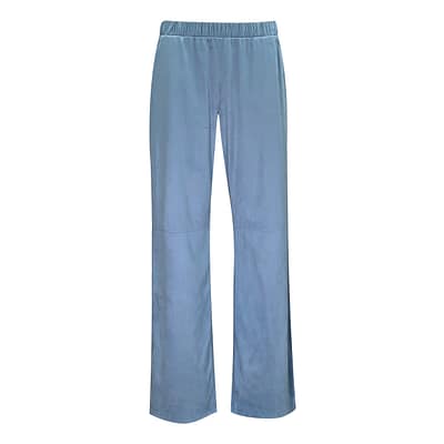 Pennyblack • blauwe pantalon suèdelook
