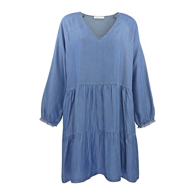 Soluzione • korte denim look jurk