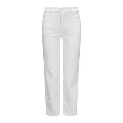 7 for all Mankind • witte Calie straight ankle jeans