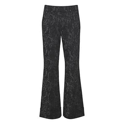 Cambio • Francoise cropped turnup zwart zilver