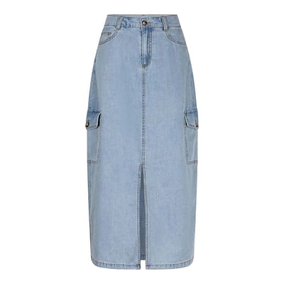 EsQualo • blauwe cargo jeans rok