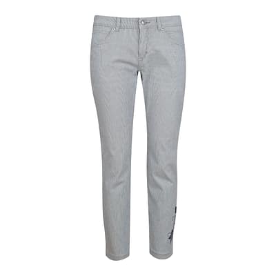 MAC • gestreepte Slim 7/8 bloom jeans