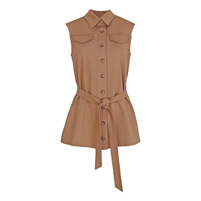 Pennyblack • bruin lang gilet Santina