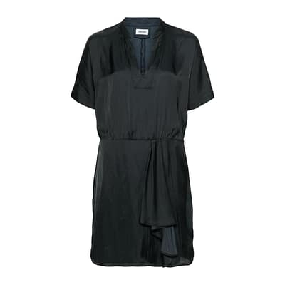 Zadig & Voltaire • zwarte satijnen jurk Raito